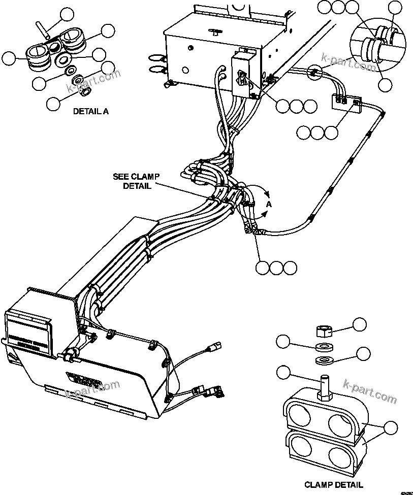 Komatsu parts book diagram for AFE57-CX 830E-1AC S/N A30505 - A30506     HIBBING TACONITE: BATTERY BOX WIRING ( 2/2)