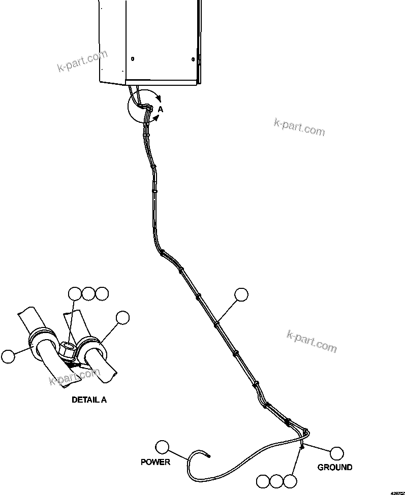 Komatsu parts book diagram for AFE57-CX 830E-1AC S/N A30505 - A30506     HIBBING TACONITE: AUXILIARY CONTROL CABINET POWER WIRING