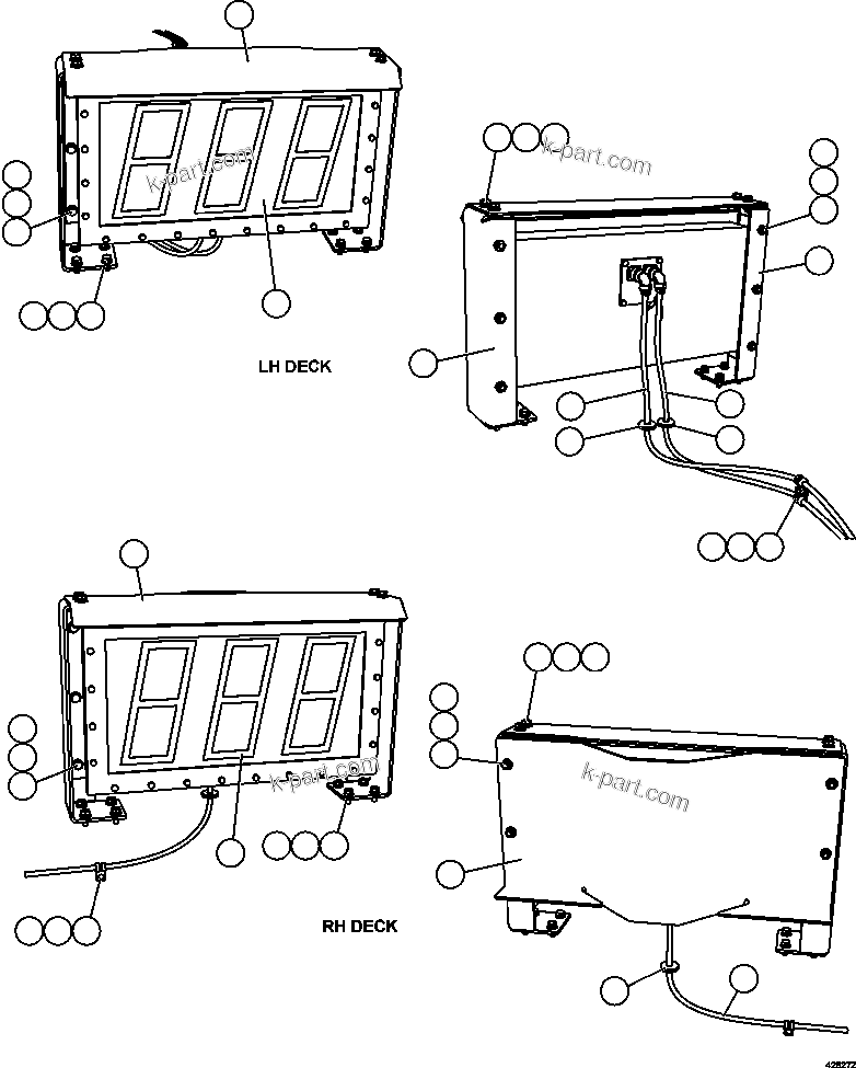 Komatsu parts book diagram for AFE57-CX 830E-1AC S/N A30505 - A30506     HIBBING TACONITE: PLM SCOREBOARD INSTALLATION