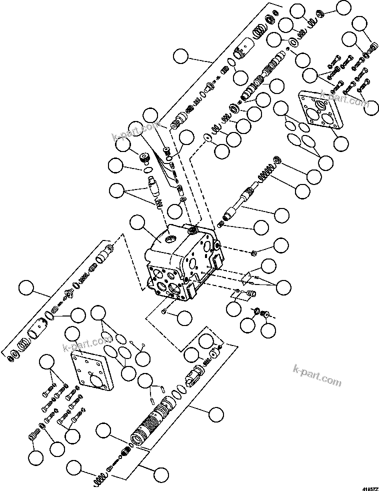 Komatsu parts book diagram for AFE57-CX 830E-1AC S/N A30505 - A30506     HIBBING TACONITE: FLOW AMPLIFIER (PB6908)