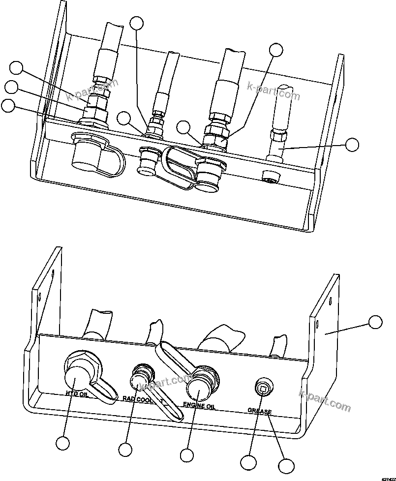 Komatsu parts book diagram for AFE57-CX 830E-1AC S/N A30505 - A30506     HIBBING TACONITE: SERVICE CENTER - FILL STATION