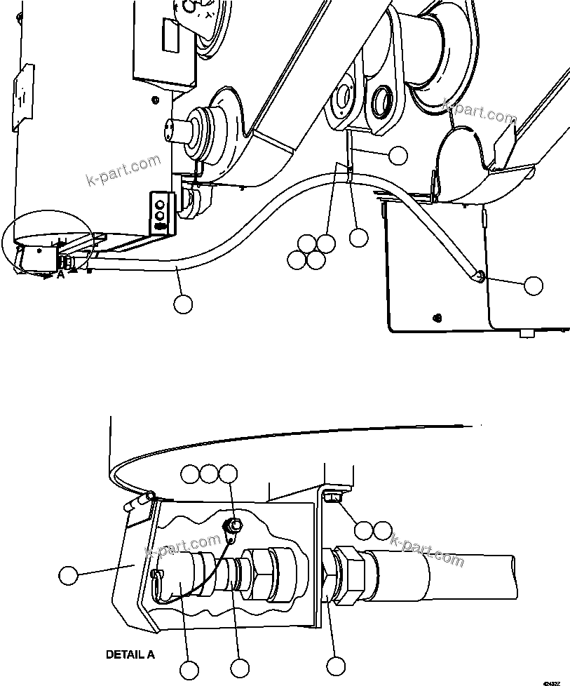 Komatsu parts book diagram for AFE57-CX 830E-1AC S/N A30505 - A30506     HIBBING TACONITE: PRESSURE FUELING - LH