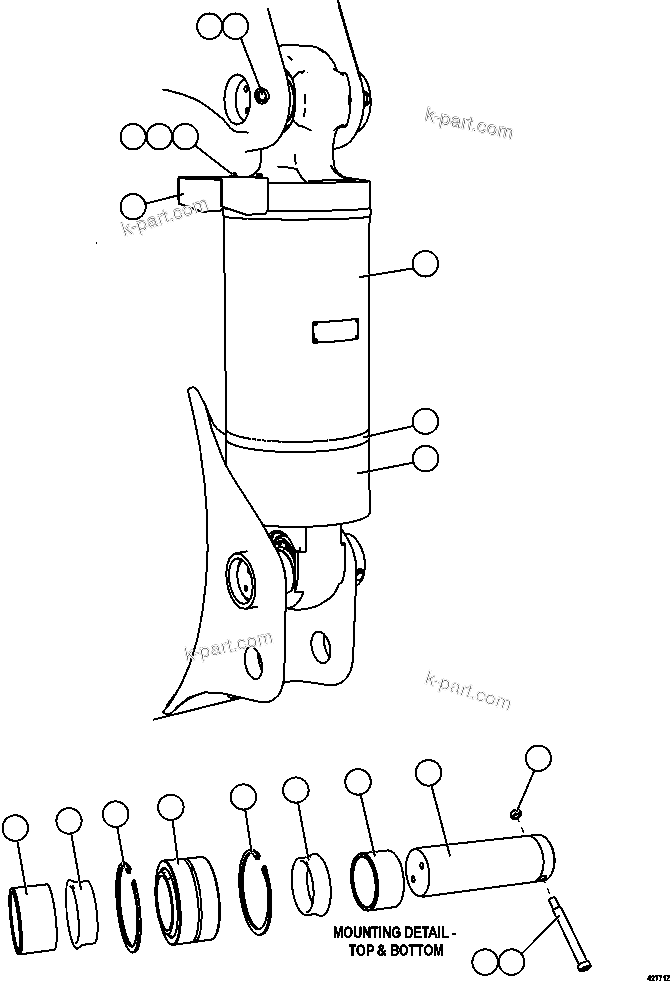 Komatsu parts book diagram for AFE57-EX 830E-1AC S/N A30637 - A30638    HINDUSTAN ZINC: REAR SUSPENSION INSTALLATION