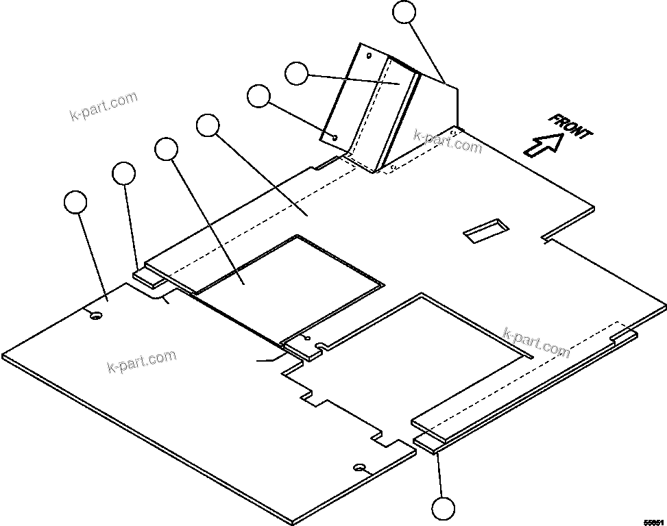 Komatsu parts book diagram for AFE57-EX 830E-1AC S/N A30637 - A30638    HINDUSTAN ZINC: FOOTREST AND FLOOR MATS