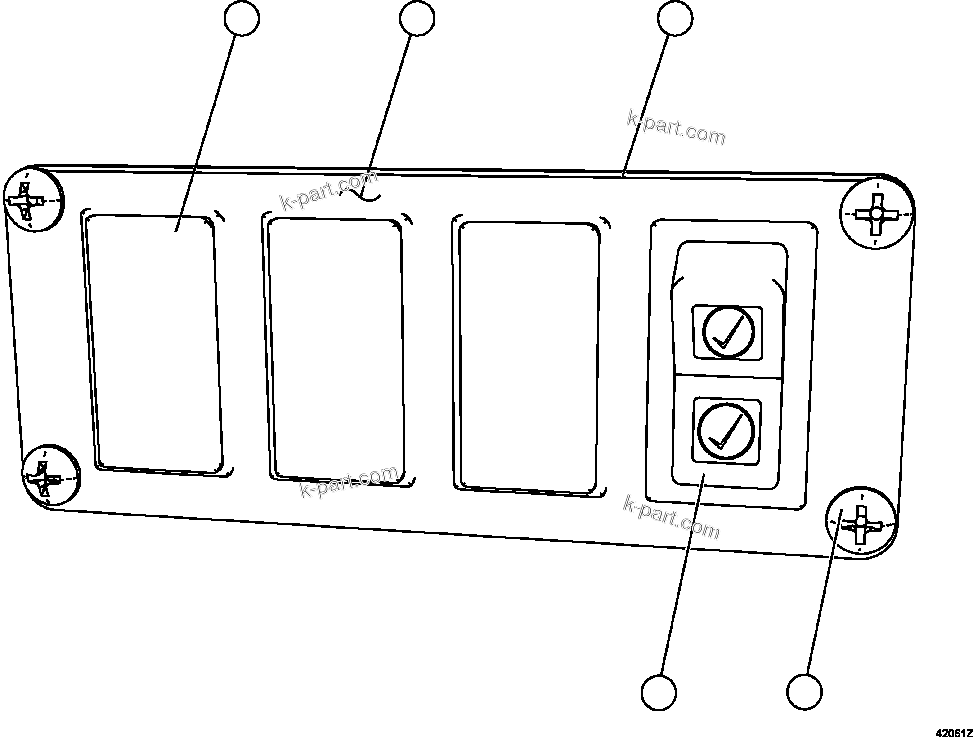 Komatsu parts book diagram for AFE57-EX 830E-1AC S/N A30637 - A30638    HINDUSTAN ZINC: UPPER LH DASH MODULE          EL4149