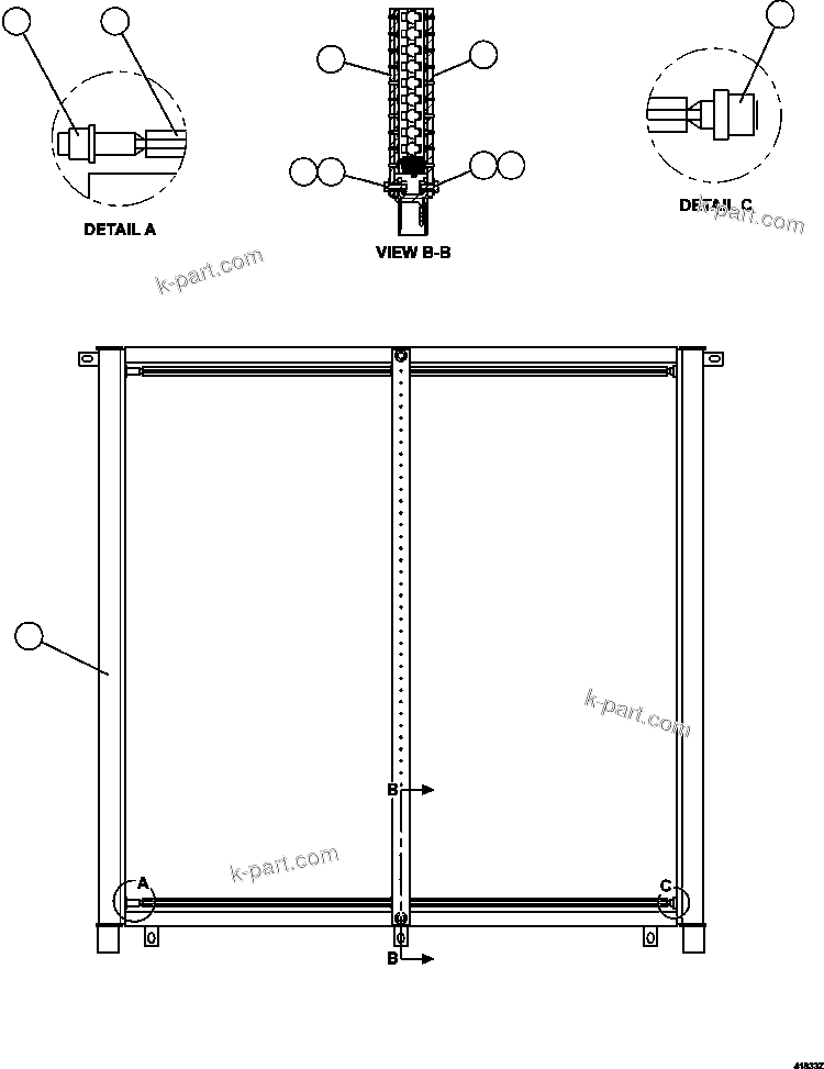 Komatsu parts book diagram for AFE57-EX 830E-1AC S/N A30637 - A30638    HINDUSTAN ZINC: FUEL COOLER
