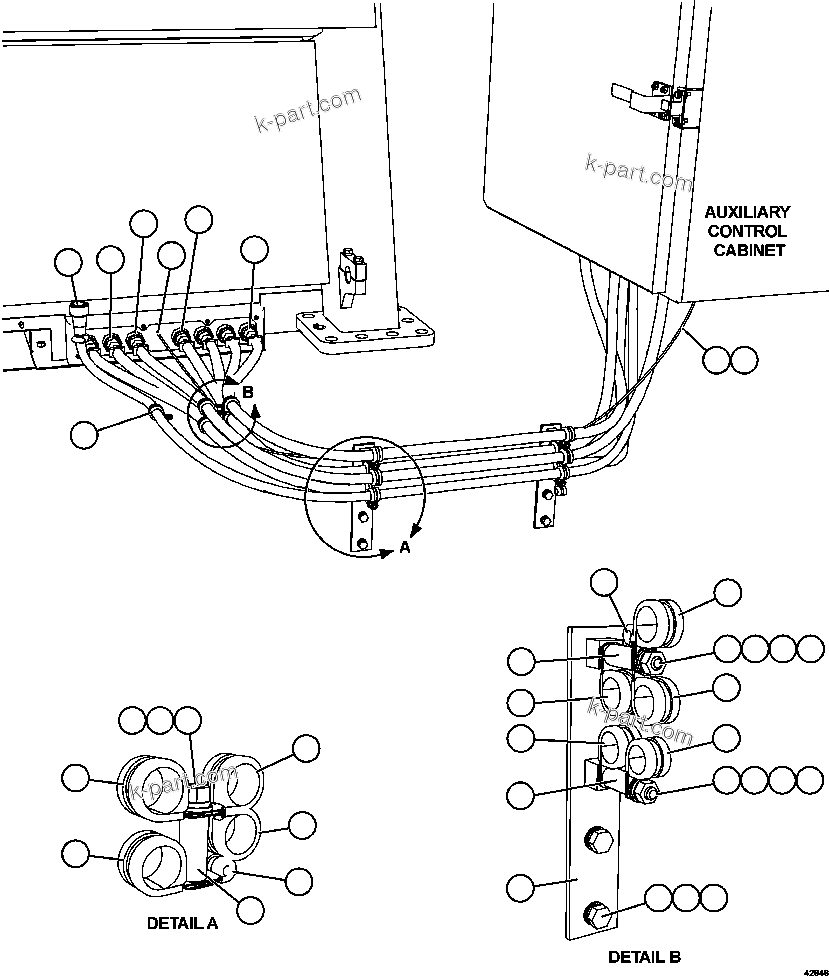 Komatsu parts book diagram for AFE57-EX 830E-1AC S/N A30637 - A30638    HINDUSTAN ZINC: EXTERNAL CAB WIRING