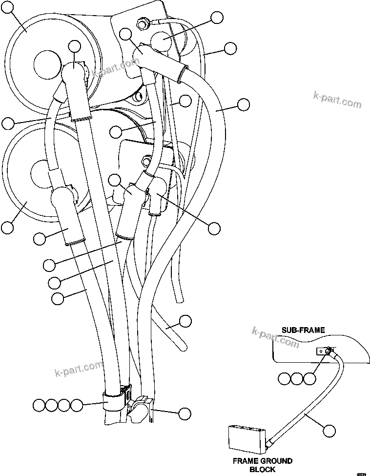 Komatsu parts book diagram for AFE57-EX 830E-1AC S/N A30637 - A30638    HINDUSTAN ZINC: STARTING SYSTEM WIRING    1/4