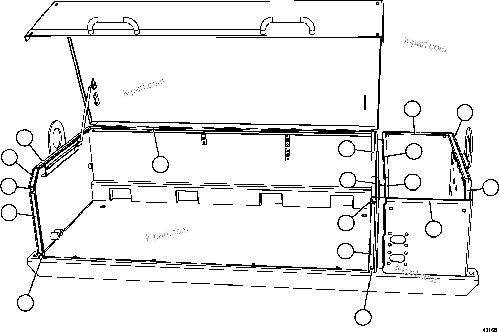 Komatsu parts book diagram for AFE57-EX 830E-1AC S/N A30637 - A30638    HINDUSTAN ZINC: BATTERY BOX    3/6