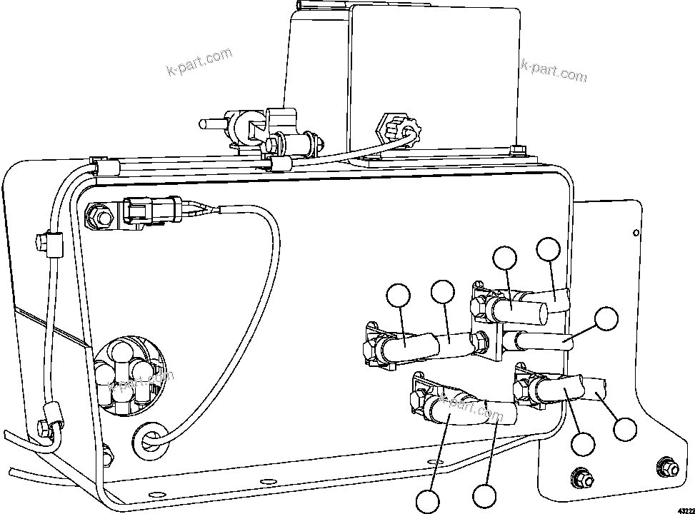 Komatsu parts book diagram for AFE57-EX 830E-1AC S/N A30637 - A30638    HINDUSTAN ZINC: BATTERY BOX WIRING   2/2