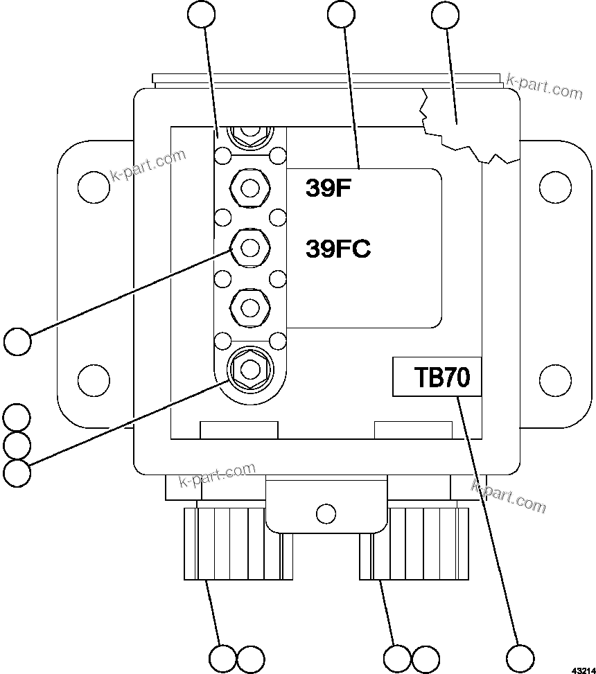 Komatsu parts book diagram for AFE57-EX 830E-1AC S/N A30637 - A30638    HINDUSTAN ZINC: JUNCTION BOX ASSEMBLY - RH      XB6870