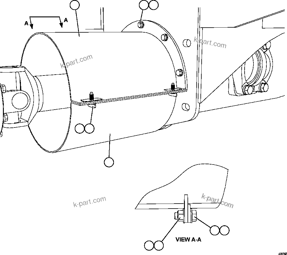 Komatsu parts book diagram for AFE57-EX 830E-1AC S/N A30637 - A30638    HINDUSTAN ZINC: DRIVE SHAFT GUARD