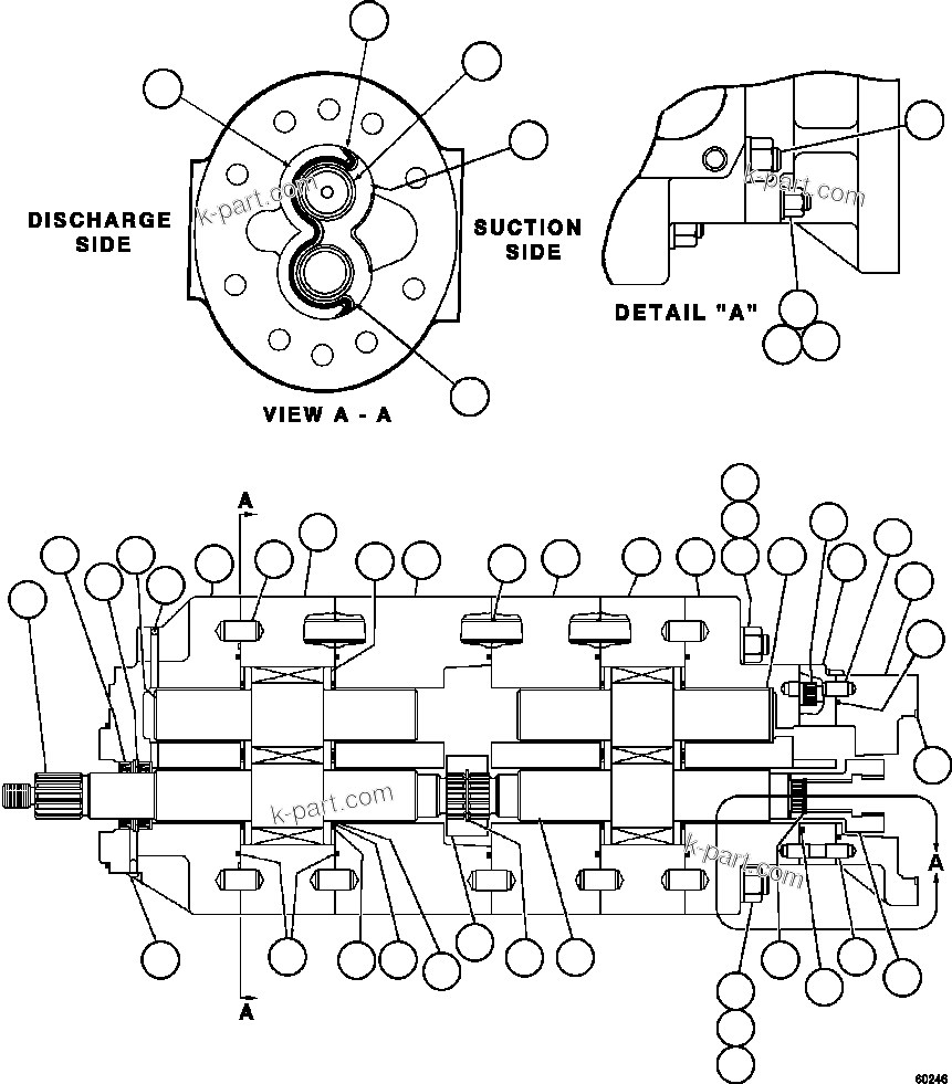 Komatsu parts book diagram for AFE57-EX 830E-1AC S/N A30637 - A30638    HINDUSTAN ZINC: HOIST PUMP ASSEMBLY               PB8761