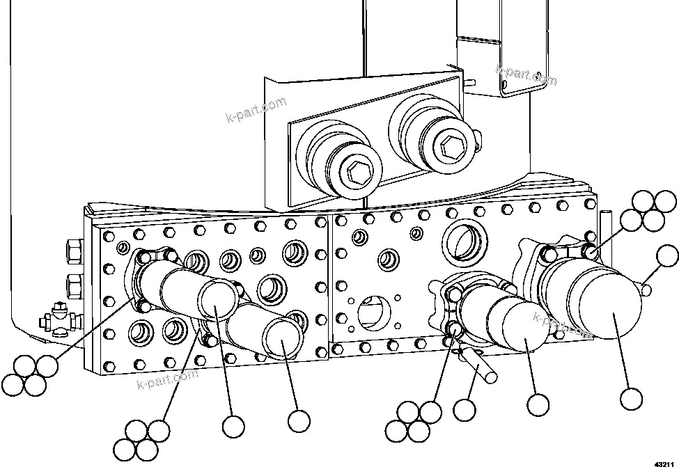 Komatsu parts book diagram for AFE57-EX 830E-1AC S/N A30637 - A30638    HINDUSTAN ZINC: HOIST PIPING  1/4