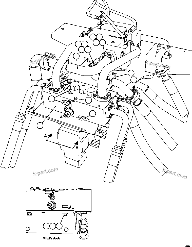 Komatsu parts book diagram for AFE57-EX 830E-1AC S/N A30637 - A30638    HINDUSTAN ZINC: HOIST PIPING   4/4
