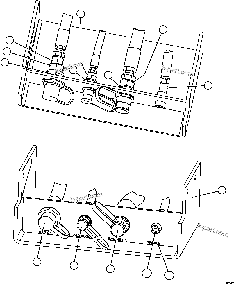 Komatsu parts book diagram for AFE57-EX 830E-1AC S/N A30637 - A30638    HINDUSTAN ZINC: SERVICE CENTER - FILL STATION