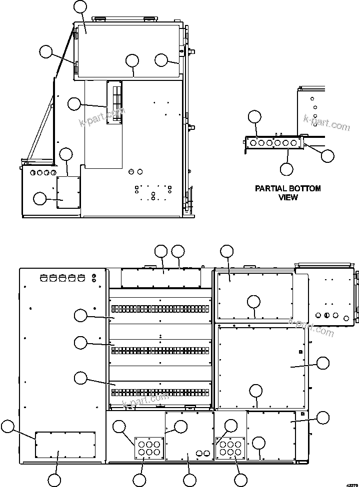 Komatsu parts book diagram for AFE57-EX 830E-1AC S/N A30637 - A30638    HINDUSTAN ZINC: DOORS AND COVERS  2/2