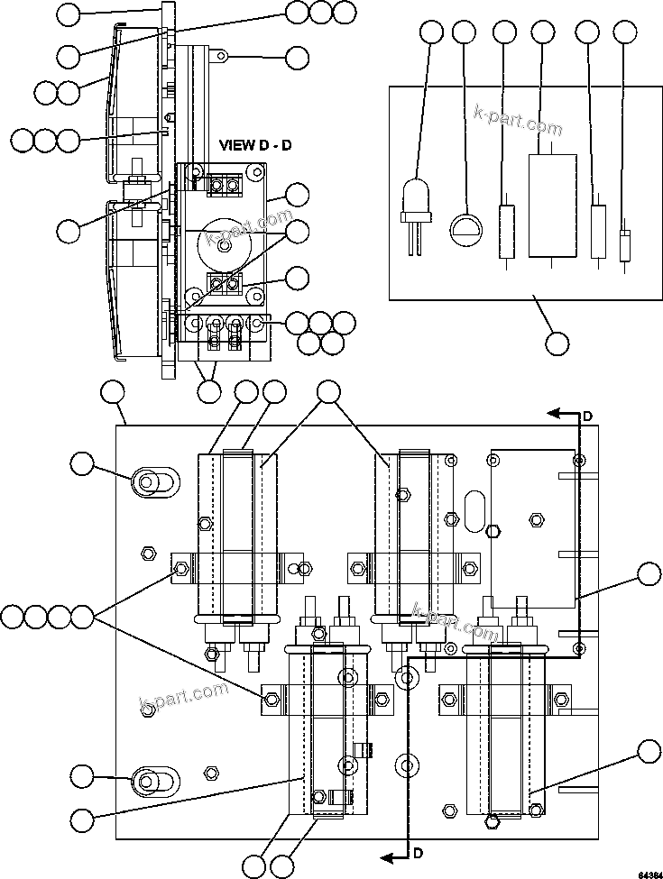 Komatsu parts book diagram for AFE57-EX 830E-1AC S/N A30637 - A30638    HINDUSTAN ZINC: A.F.S.E. PANEL COVER ASSEMBLY   2/2    XA5837