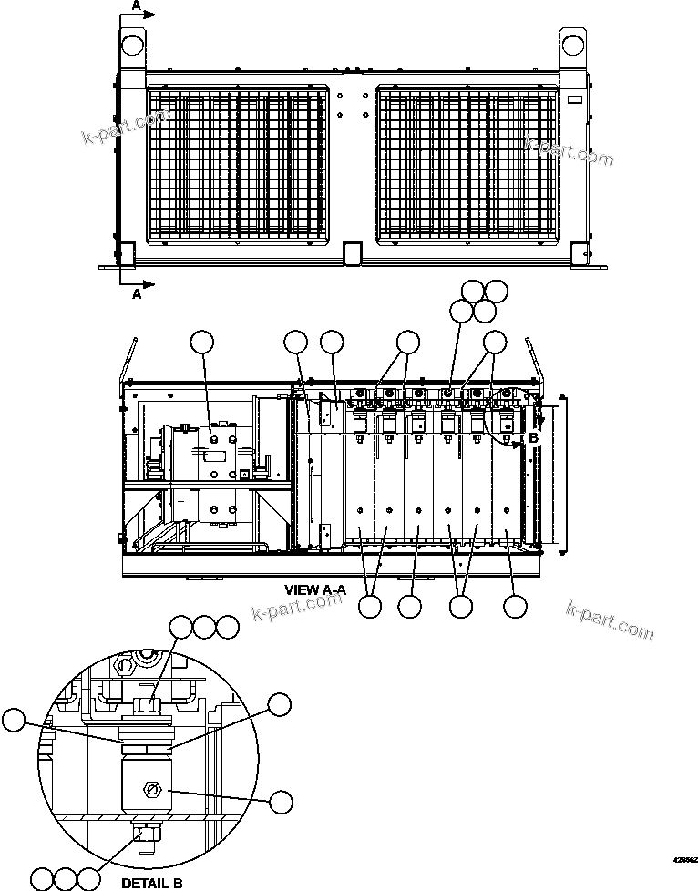 Komatsu parts book diagram for AFE57-EX 830E-1AC S/N A30637 - A30638    HINDUSTAN ZINC: RETARDING GRID  5/6   PC3170