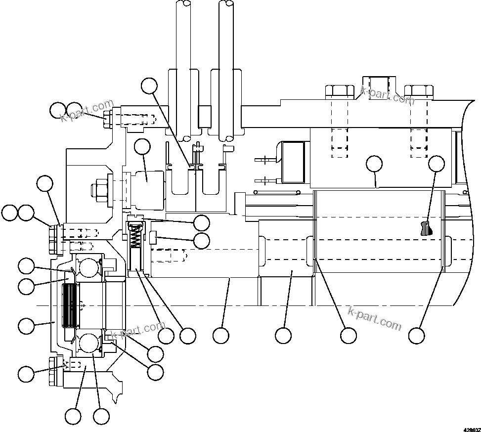 Komatsu parts book diagram for AFE57-EX 830E-1AC S/N A30637 - A30638    HINDUSTAN ZINC: RETARDING GRID BLOWER MOTOR  2/5    XA4558