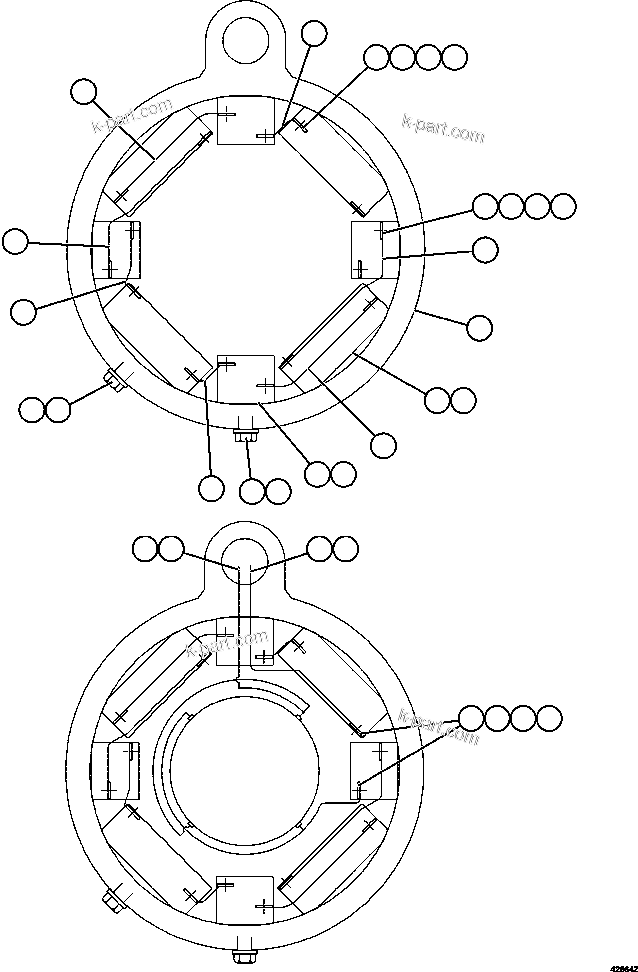 Komatsu parts book diagram for AFE57-EX 830E-1AC S/N A30637 - A30638    HINDUSTAN ZINC: RETARDING GRID BLOWER MOTOR  5/5    XA4558