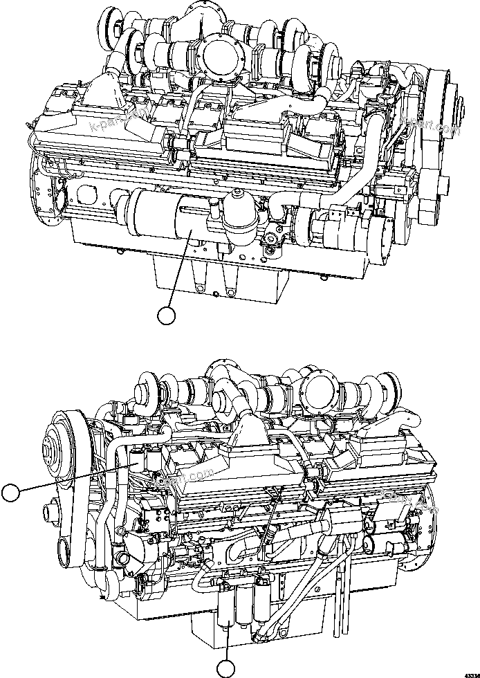 Komatsu parts book diagram for AFE57-FV 830E-1AC S/N A30732 - A30734, A30758 & A30762 - A30763 CLERMONT: ENGINE FILTERS