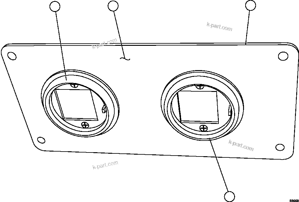 Komatsu parts book diagram for AFE57-FV 830E-1AC S/N A30732 - A30734, A30758 & A30762 - A30763 CLERMONT: AIR CLEANER RESTRICTION GAUGE MODULE    EL1086