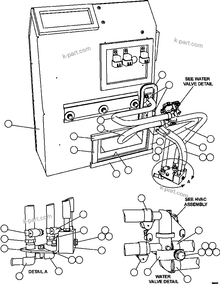 Komatsu parts book diagram for AFE57-FV 830E-1AC S/N A30732 - A30734, A30758 & A30762 - A30763 CLERMONT: HVAC INSTALLATION   2/2