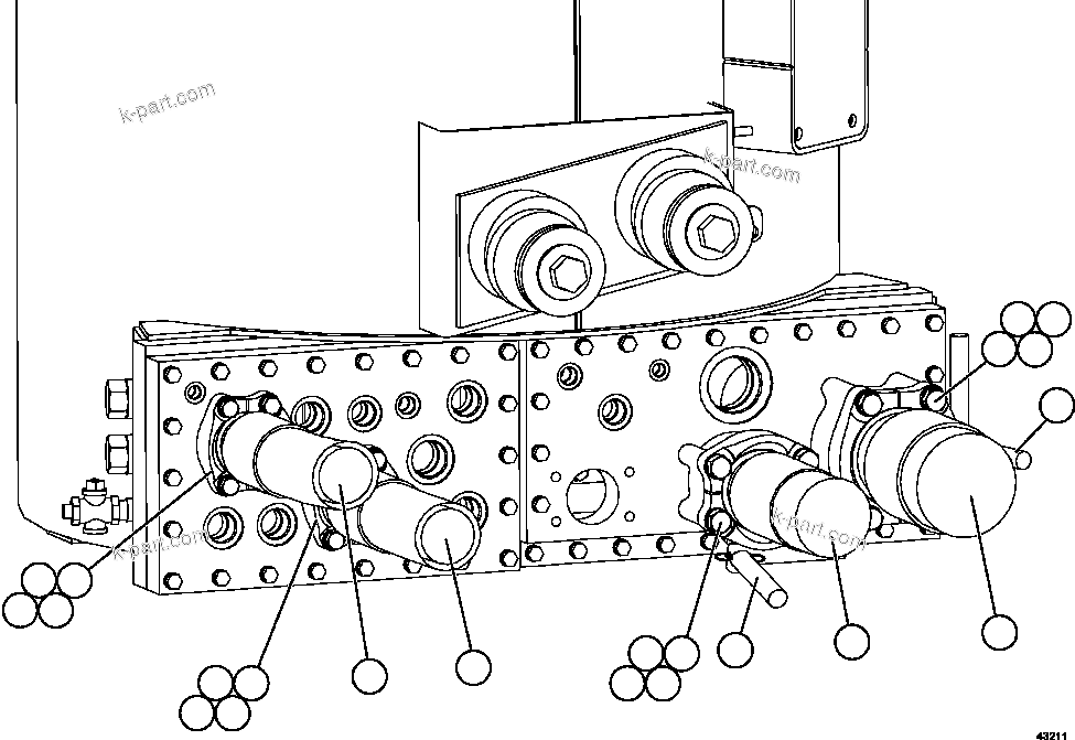 Komatsu parts book diagram for AFE57-FV 830E-1AC S/N A30732 - A30734, A30758 & A30762 - A30763 CLERMONT: HOIST PIPING  1/4