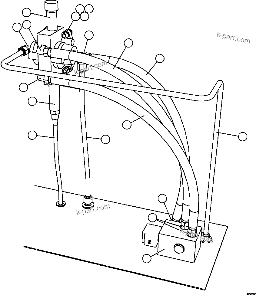 Komatsu parts book diagram for AFE57-FV 830E-1AC S/N A30732 - A30734, A30758 & A30762 - A30763 CLERMONT: HYDRAULIC CABINET  4/4