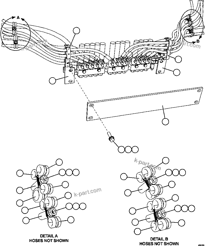 Komatsu parts book diagram for AFE57-FV 830E-1AC S/N A30732 - A30734, A30758 & A30762 - A30763 CLERMONT: AUTOMATIC LUBRICATION - REAR AXLE   3/3