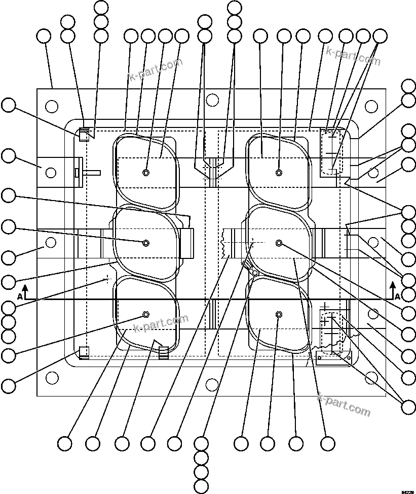 Komatsu parts book diagram for AFE57-FV 830E-1AC S/N A30732 - A30734, A30758 & A30762 - A30763 CLERMONT: PANEL - A.F.S.E.  1/2         XA5795