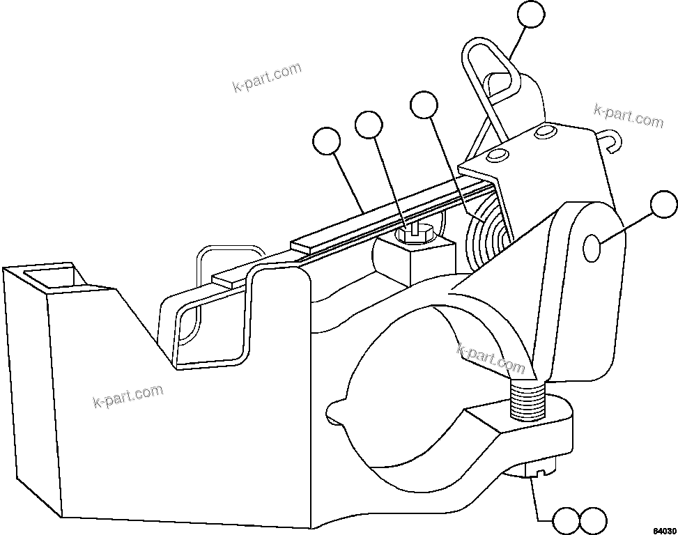 Komatsu parts book diagram for AFE57-FV 830E-1AC S/N A30732 - A30734, A30758 & A30762 - A30763 CLERMONT: ALTERNATOR - BRUSH HOLDER ASSM     VJ1024