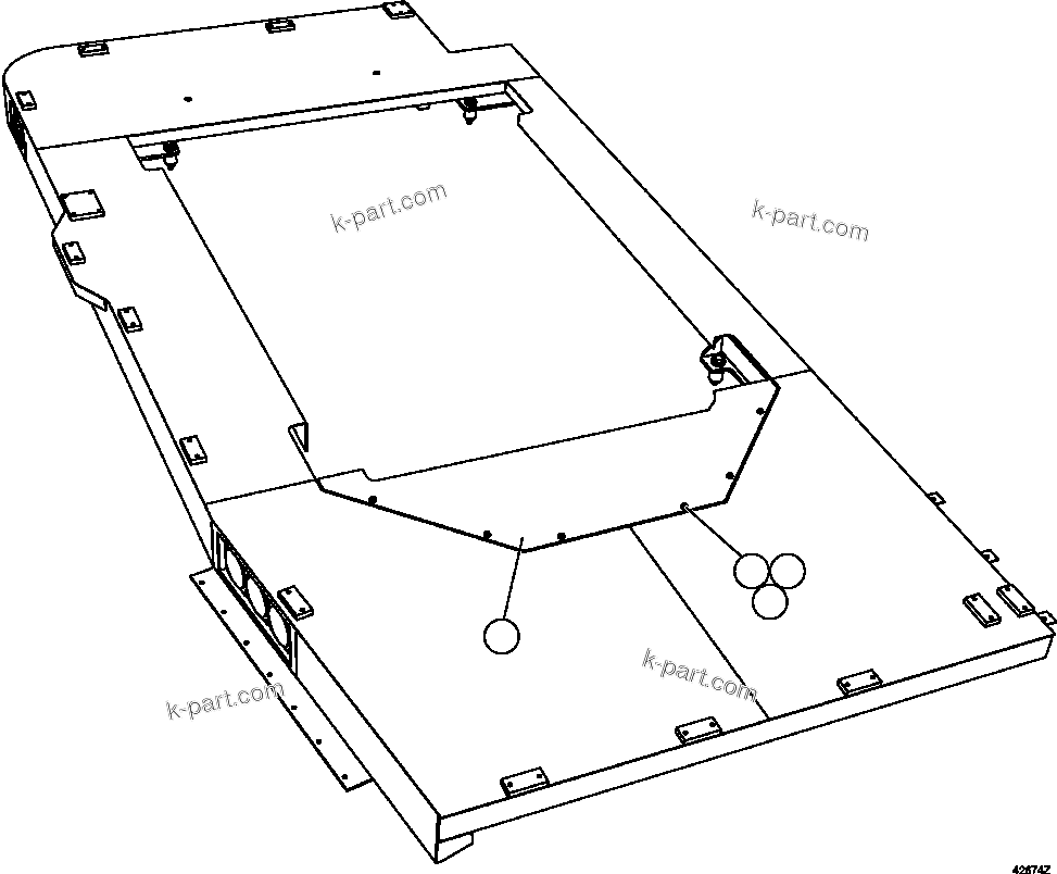 Komatsu parts book diagram for AFE57-FW 830E-1AC S/N A30761  WABUSH: LH DECK ACCESS COVERS