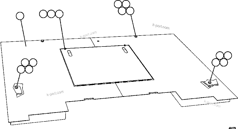 Komatsu parts book diagram for AFE57-FW 830E-1AC S/N A30761  WABUSH: CENTER DECK INSTALLATION