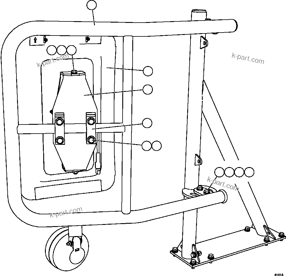 Komatsu parts book diagram for AFE57-FW 830E-1AC S/N A30761  WABUSH: RH MIRROR INSTALLATION