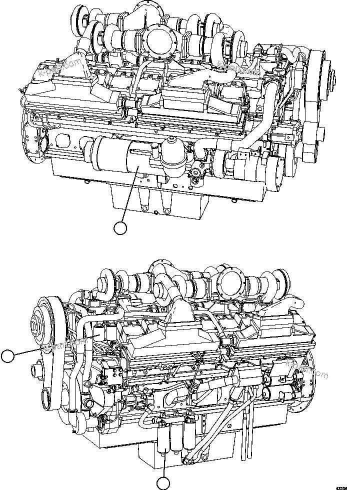 Komatsu parts book diagram for AFE57-FW 830E-1AC S/N A30761  WABUSH: ENGINE FILTERS