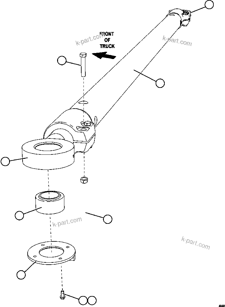 Komatsu parts book diagram for AFE57-FW 830E-1AC S/N A30761  WABUSH: TIE ROD