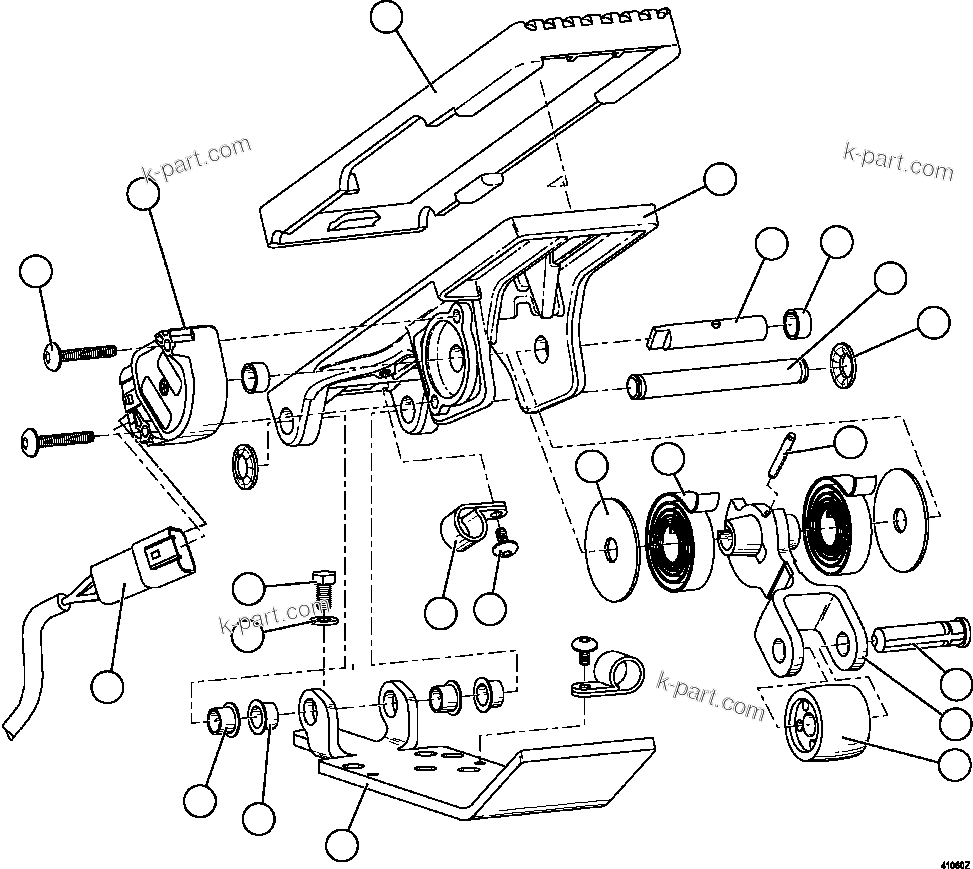Komatsu parts book diagram for AFE57-FW 830E-1AC S/N A30761  WABUSH: ELECTRONIC TREADLE           PB9506