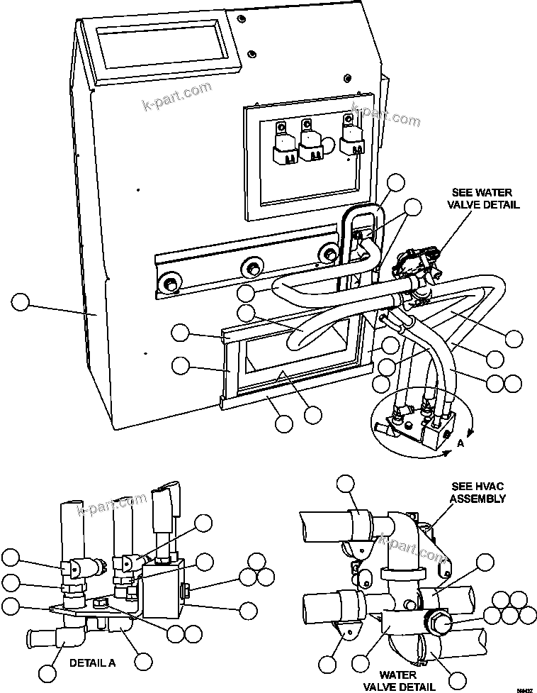 Komatsu parts book diagram for AFE57-FW 830E-1AC S/N A30761  WABUSH: HVAC INSTALLATION   2/2
