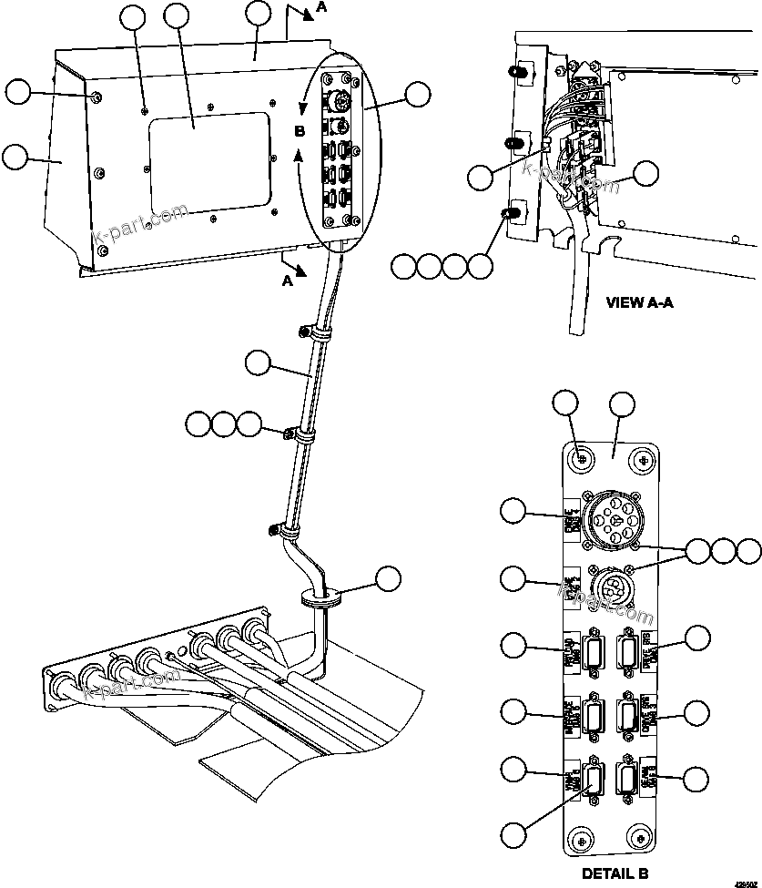 Komatsu parts book diagram for AFE57-FW 830E-1AC S/N A30761  WABUSH: DID PANEL INSTALLATION