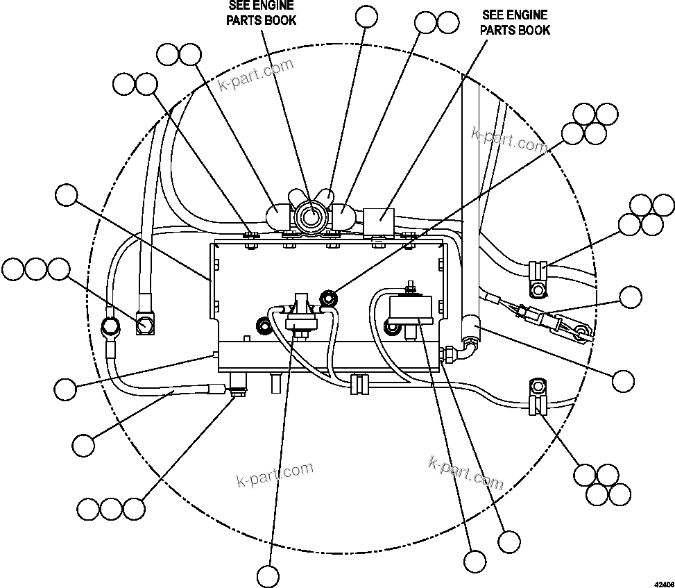 Komatsu parts book diagram for AFE57-FW 830E-1AC S/N A30761  WABUSH: STARTING SYSTEM WIRING    3/4