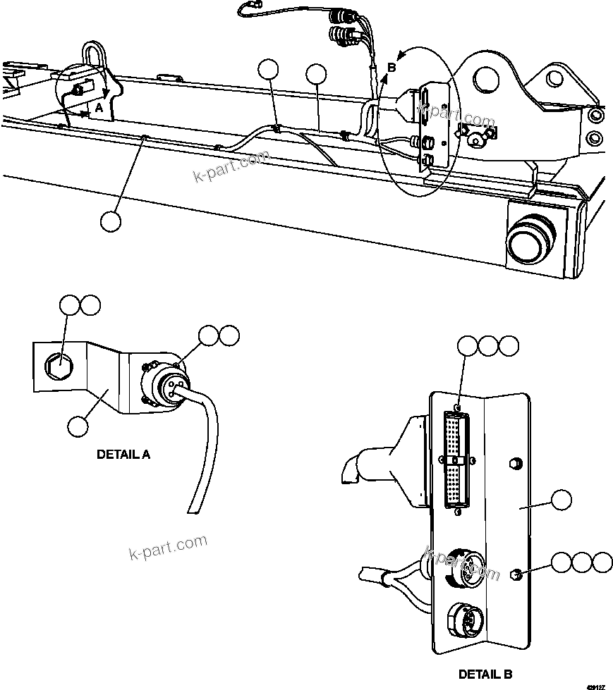 Komatsu parts book diagram for AFE57-FW 830E-1AC S/N A30761  WABUSH: ENGINE DIAGNOSTIC PORTS