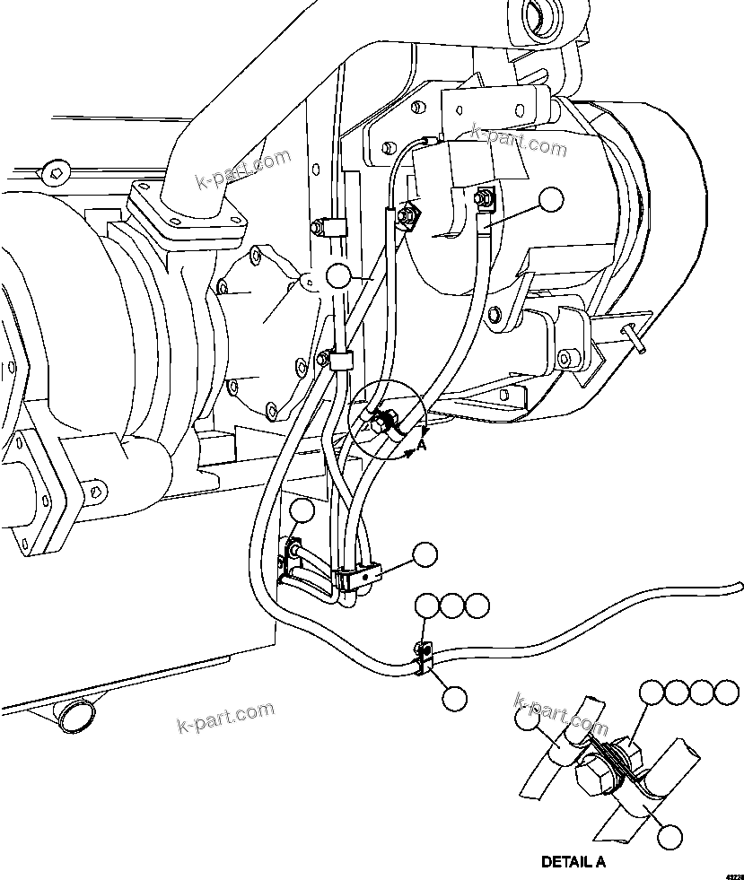 Komatsu parts book diagram for AFE57-FW 830E-1AC S/N A30761  WABUSH: ALTERNATOR WIRING