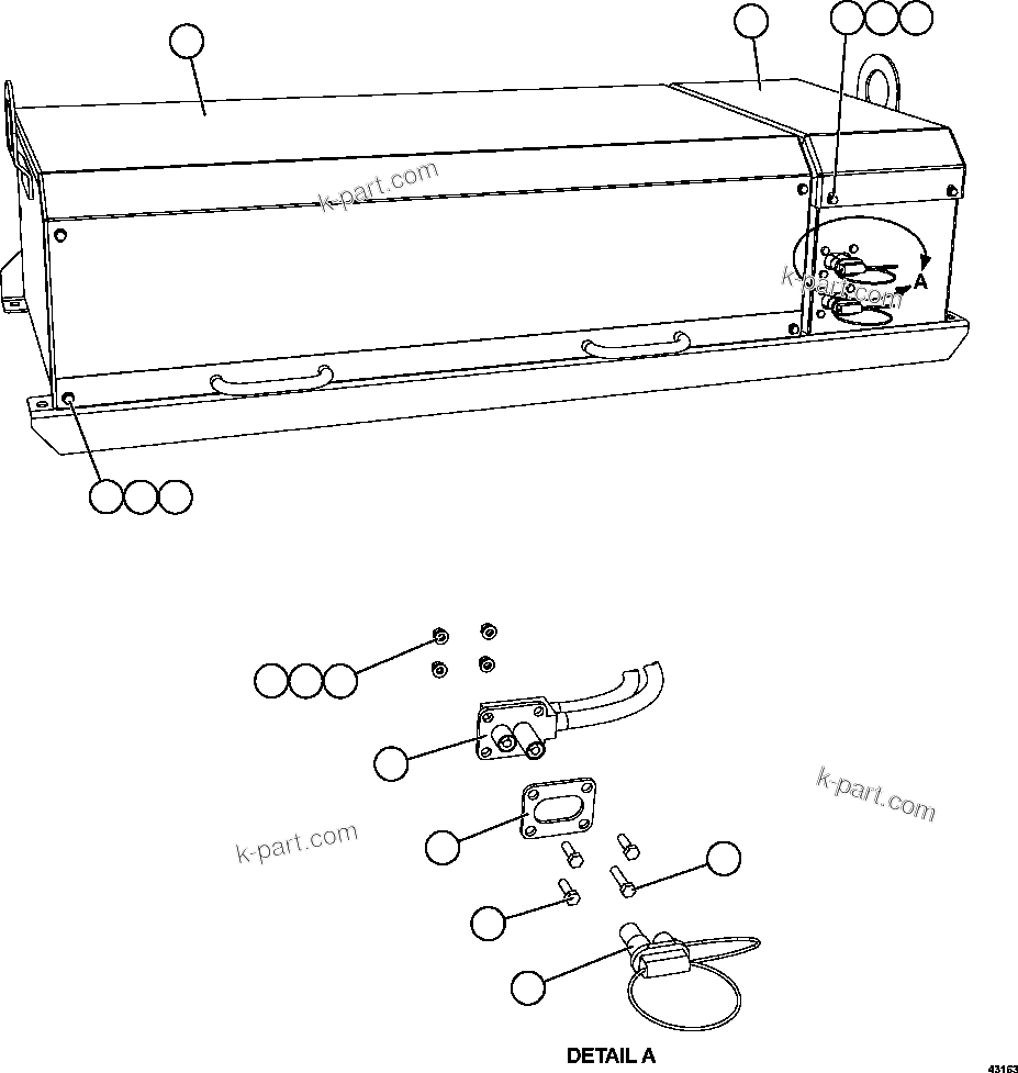 Komatsu parts book diagram for AFE57-FW 830E-1AC S/N A30761  WABUSH: BATTERY BOX    1/6