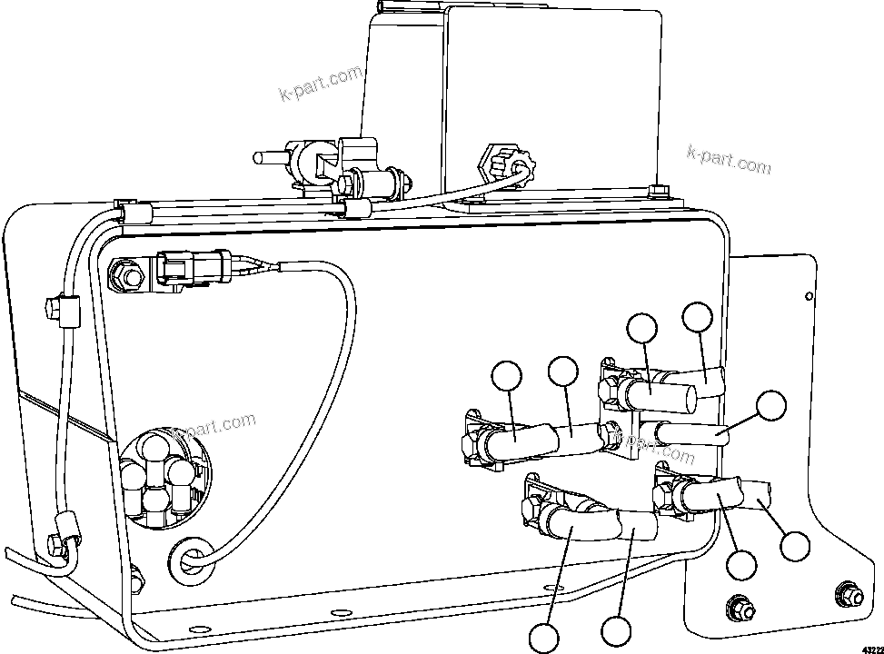 Komatsu parts book diagram for AFE57-FW 830E-1AC S/N A30761  WABUSH: BATTERY BOX WIRING   2/2
