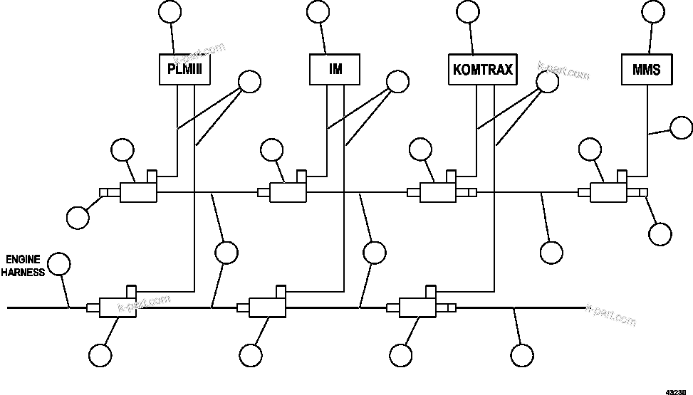 Komatsu parts book diagram for AFE57-FW 830E-1AC S/N A30761  WABUSH: KOMTRAX PLUS WIRING