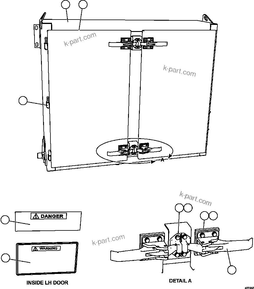 Komatsu parts book diagram for AFE57-FW 830E-1AC S/N A30761  WABUSH: HYDRAULIC CABINET  1/4