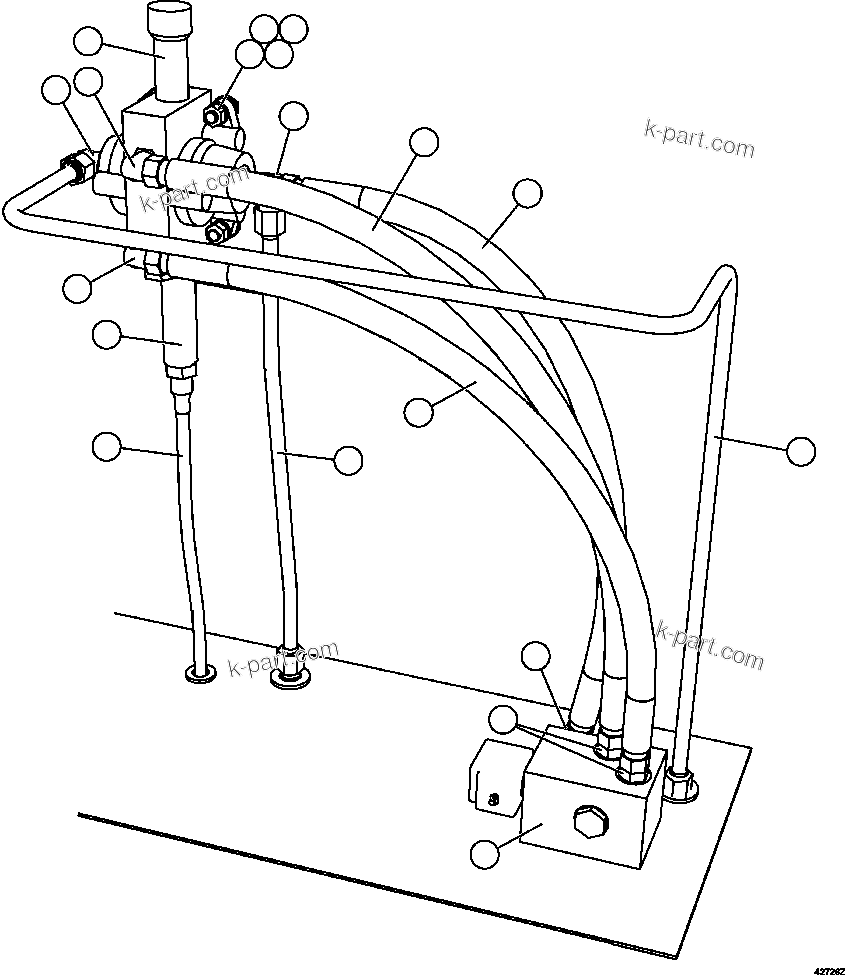 Komatsu parts book diagram for AFE57-FW 830E-1AC S/N A30761  WABUSH: HYDRAULIC CABINET  4/4