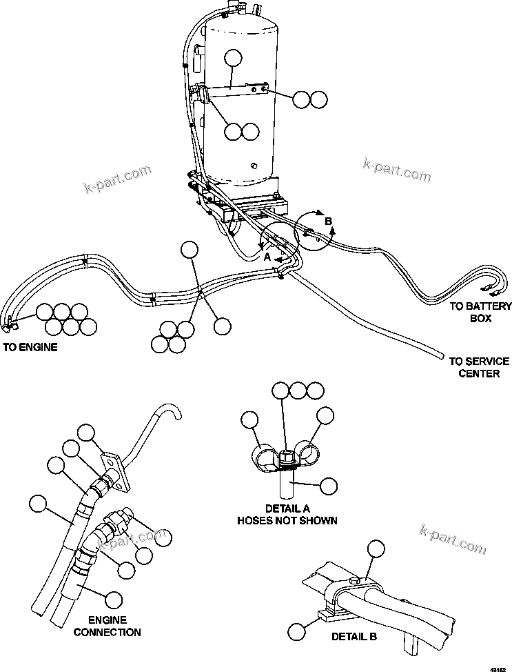 Komatsu parts book diagram for AFE57-FW 830E-1AC S/N A30761  WABUSH: RESERVE SYSTEM    2/2